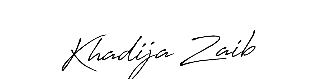 You should practise on your own different ways (Antro_Vectra_Bolder) to write your name (Khadija Zaib) in signature. don't let someone else do it for you. Khadija Zaib signature style 7 images and pictures png
