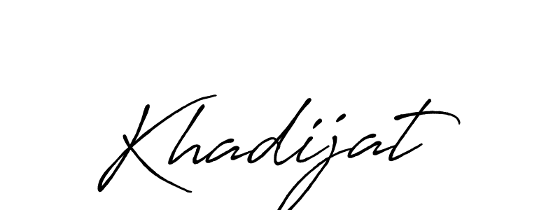 You should practise on your own different ways (Antro_Vectra_Bolder) to write your name (Khadijat) in signature. don't let someone else do it for you. Khadijat signature style 7 images and pictures png