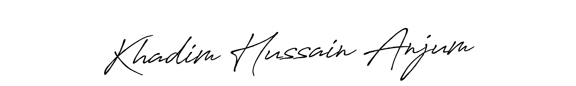 How to Draw Khadim Hussain Anjum signature style? Antro_Vectra_Bolder is a latest design signature styles for name Khadim Hussain Anjum. Khadim Hussain Anjum signature style 7 images and pictures png
