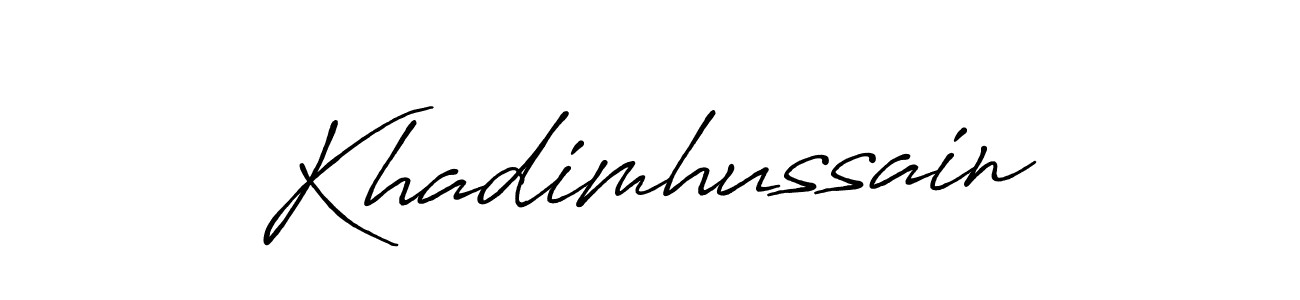 if you are searching for the best signature style for your name Khadimhussain. so please give up your signature search. here we have designed multiple signature styles  using Antro_Vectra_Bolder. Khadimhussain signature style 7 images and pictures png