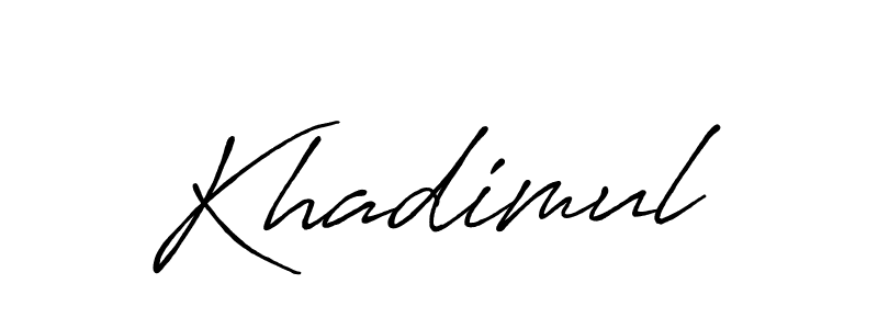 if you are searching for the best signature style for your name Khadimul. so please give up your signature search. here we have designed multiple signature styles  using Antro_Vectra_Bolder. Khadimul signature style 7 images and pictures png