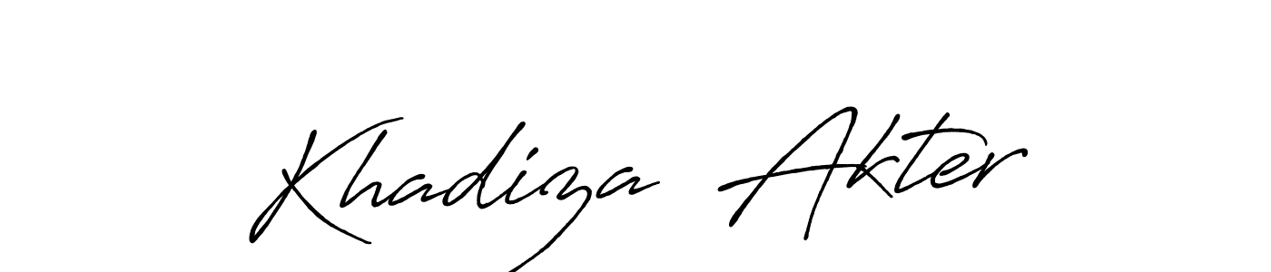 How to make Khadiza  Akter name signature. Use Antro_Vectra_Bolder style for creating short signs online. This is the latest handwritten sign. Khadiza  Akter signature style 7 images and pictures png