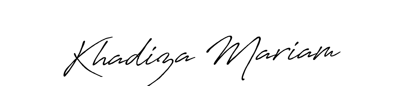 Make a beautiful signature design for name Khadiza Mariam. With this signature (Antro_Vectra_Bolder) style, you can create a handwritten signature for free. Khadiza Mariam signature style 7 images and pictures png