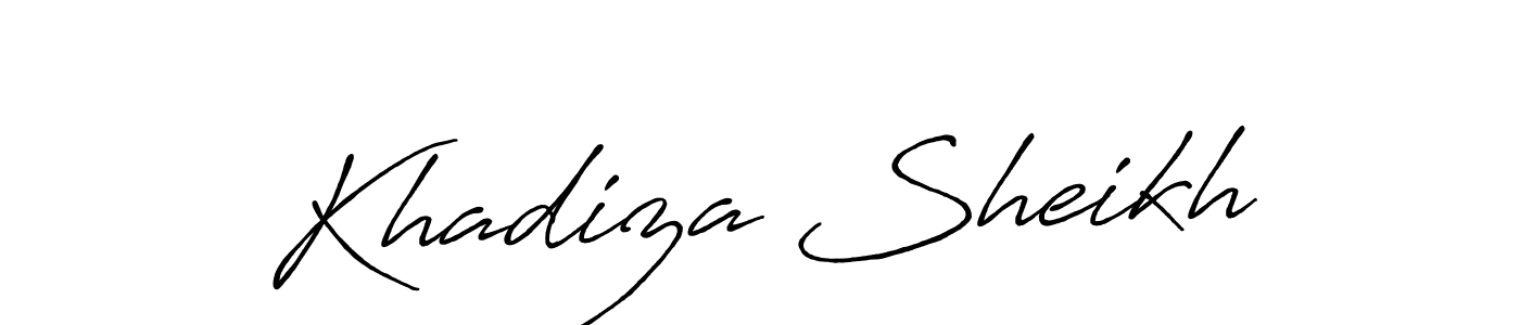 Make a beautiful signature design for name Khadiza Sheikh. With this signature (Antro_Vectra_Bolder) style, you can create a handwritten signature for free. Khadiza Sheikh signature style 7 images and pictures png