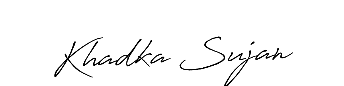 Also we have Khadka Sujan name is the best signature style. Create professional handwritten signature collection using Antro_Vectra_Bolder autograph style. Khadka Sujan signature style 7 images and pictures png