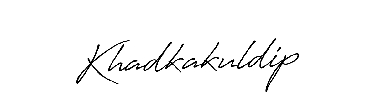 How to make Khadkakuldip signature? Antro_Vectra_Bolder is a professional autograph style. Create handwritten signature for Khadkakuldip name. Khadkakuldip signature style 7 images and pictures png