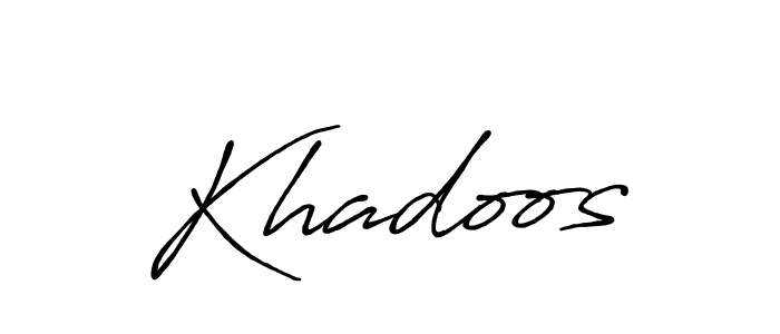 You should practise on your own different ways (Antro_Vectra_Bolder) to write your name (Khadoos) in signature. don't let someone else do it for you. Khadoos signature style 7 images and pictures png