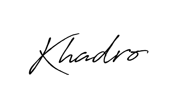 Also we have Khadro name is the best signature style. Create professional handwritten signature collection using Antro_Vectra_Bolder autograph style. Khadro signature style 7 images and pictures png