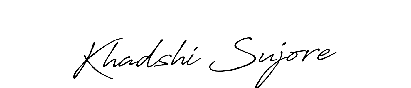 Make a short Khadshi Sujore signature style. Manage your documents anywhere anytime using Antro_Vectra_Bolder. Create and add eSignatures, submit forms, share and send files easily. Khadshi Sujore signature style 7 images and pictures png
