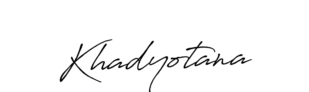 Make a beautiful signature design for name Khadyotana. With this signature (Antro_Vectra_Bolder) style, you can create a handwritten signature for free. Khadyotana signature style 7 images and pictures png