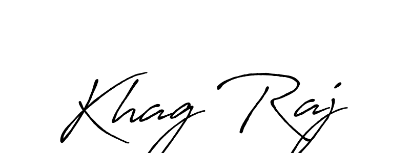 Create a beautiful signature design for name Khag Raj. With this signature (Antro_Vectra_Bolder) fonts, you can make a handwritten signature for free. Khag Raj signature style 7 images and pictures png