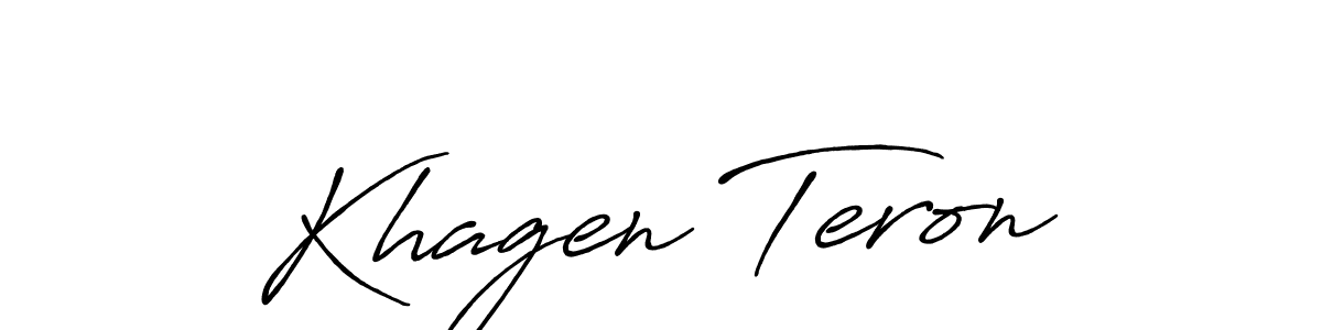 Antro_Vectra_Bolder is a professional signature style that is perfect for those who want to add a touch of class to their signature. It is also a great choice for those who want to make their signature more unique. Get Khagen Teron name to fancy signature for free. Khagen Teron signature style 7 images and pictures png