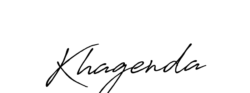 Design your own signature with our free online signature maker. With this signature software, you can create a handwritten (Antro_Vectra_Bolder) signature for name Khagenda. Khagenda signature style 7 images and pictures png