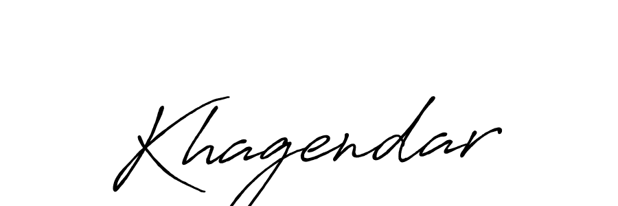 Make a beautiful signature design for name Khagendar. With this signature (Antro_Vectra_Bolder) style, you can create a handwritten signature for free. Khagendar signature style 7 images and pictures png