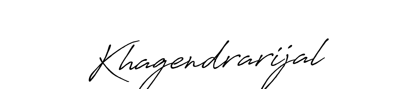 How to make Khagendrarijal name signature. Use Antro_Vectra_Bolder style for creating short signs online. This is the latest handwritten sign. Khagendrarijal signature style 7 images and pictures png