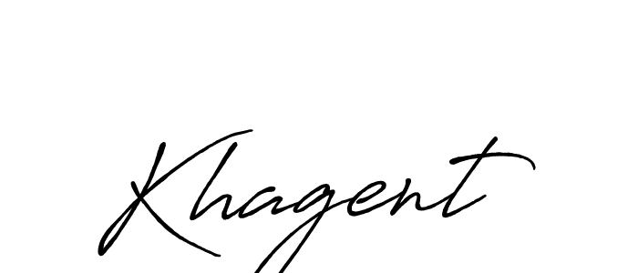 Design your own signature with our free online signature maker. With this signature software, you can create a handwritten (Antro_Vectra_Bolder) signature for name Khagent. Khagent signature style 7 images and pictures png
