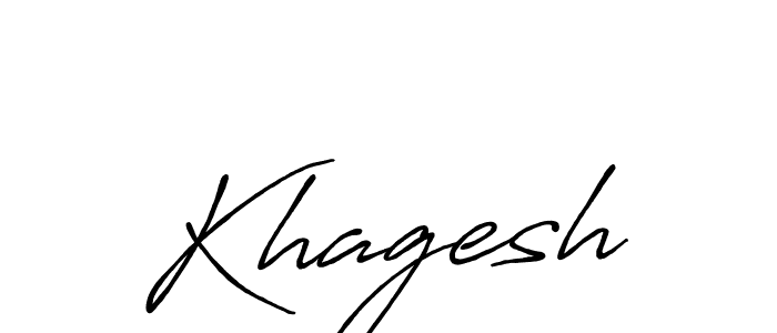Create a beautiful signature design for name Khagesh. With this signature (Antro_Vectra_Bolder) fonts, you can make a handwritten signature for free. Khagesh signature style 7 images and pictures png