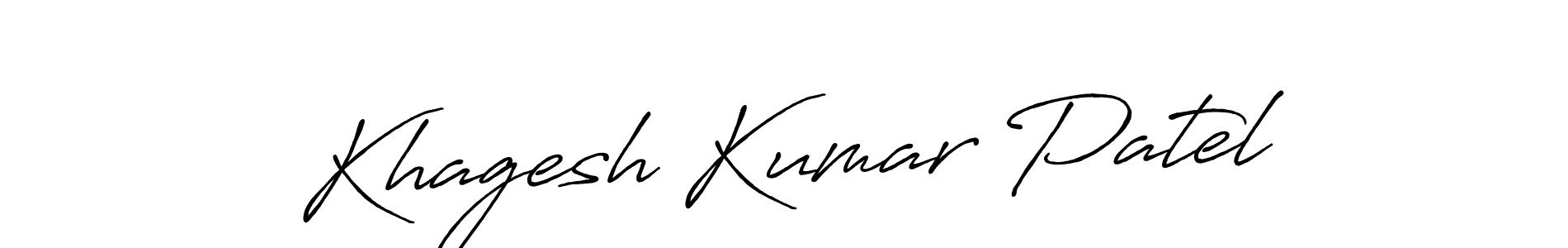 Design your own signature with our free online signature maker. With this signature software, you can create a handwritten (Antro_Vectra_Bolder) signature for name Khagesh Kumar Patel. Khagesh Kumar Patel signature style 7 images and pictures png
