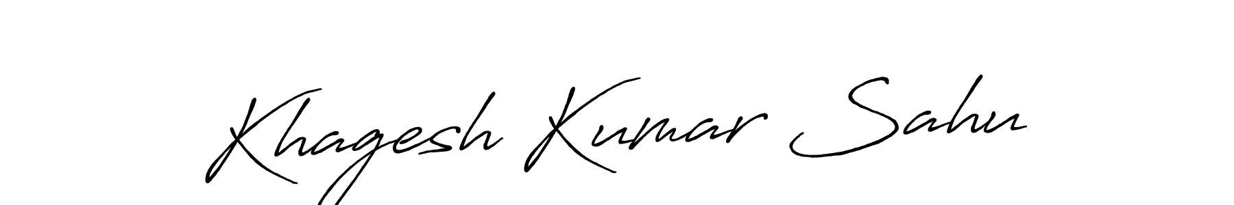 Make a short Khagesh Kumar Sahu signature style. Manage your documents anywhere anytime using Antro_Vectra_Bolder. Create and add eSignatures, submit forms, share and send files easily. Khagesh Kumar Sahu signature style 7 images and pictures png