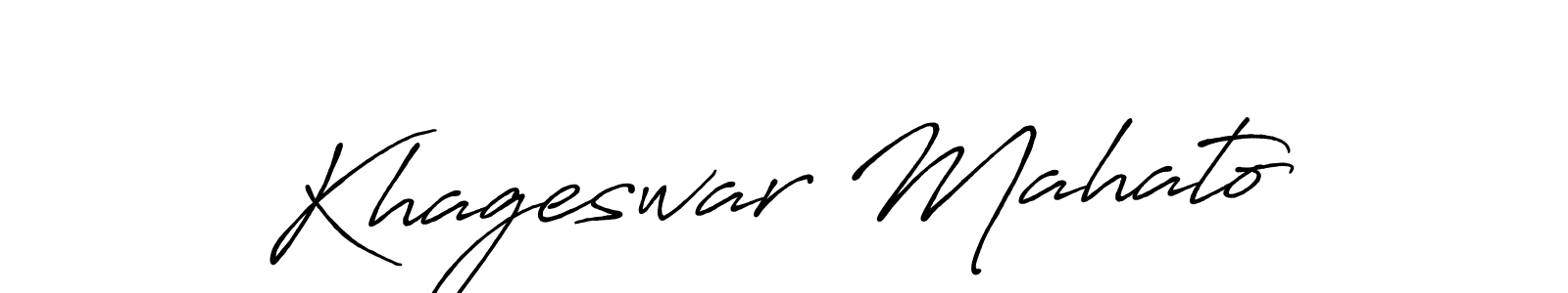 Khageswar Mahato stylish signature style. Best Handwritten Sign (Antro_Vectra_Bolder) for my name. Handwritten Signature Collection Ideas for my name Khageswar Mahato. Khageswar Mahato signature style 7 images and pictures png