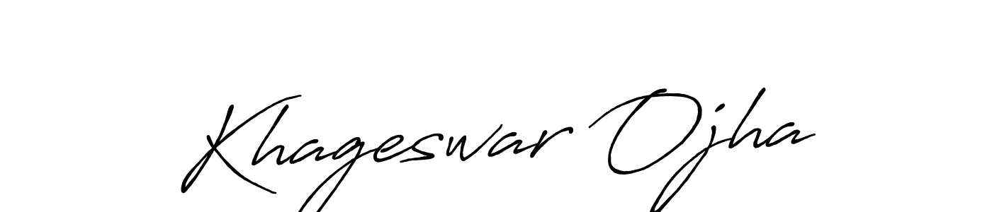 Make a short Khageswar Ojha signature style. Manage your documents anywhere anytime using Antro_Vectra_Bolder. Create and add eSignatures, submit forms, share and send files easily. Khageswar Ojha signature style 7 images and pictures png