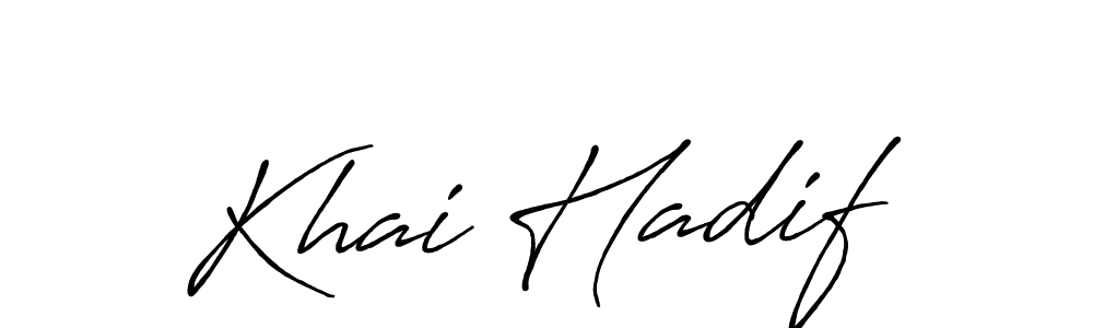 How to make Khai Hadif signature? Antro_Vectra_Bolder is a professional autograph style. Create handwritten signature for Khai Hadif name. Khai Hadif signature style 7 images and pictures png