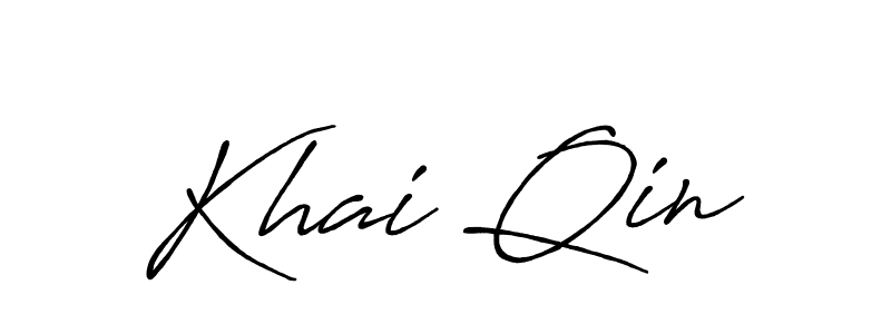 Design your own signature with our free online signature maker. With this signature software, you can create a handwritten (Antro_Vectra_Bolder) signature for name Khai Qin. Khai Qin signature style 7 images and pictures png