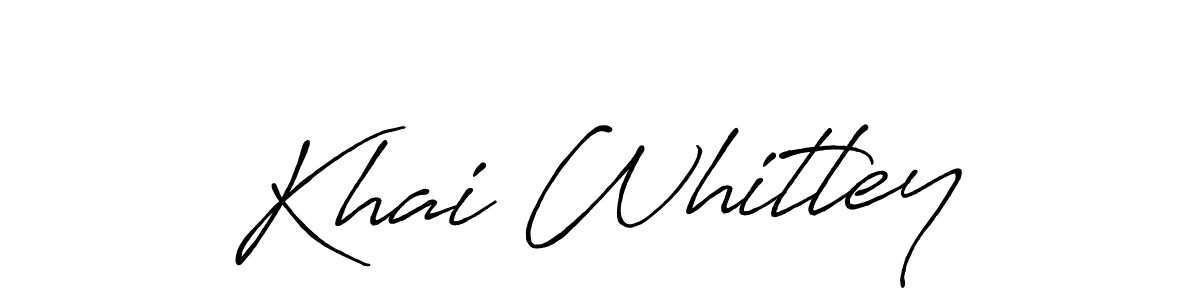 Design your own signature with our free online signature maker. With this signature software, you can create a handwritten (Antro_Vectra_Bolder) signature for name Khai Whitley. Khai Whitley signature style 7 images and pictures png