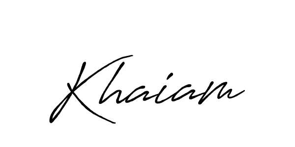 Design your own signature with our free online signature maker. With this signature software, you can create a handwritten (Antro_Vectra_Bolder) signature for name Khaiam. Khaiam signature style 7 images and pictures png