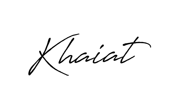 How to make Khaiat name signature. Use Antro_Vectra_Bolder style for creating short signs online. This is the latest handwritten sign. Khaiat signature style 7 images and pictures png