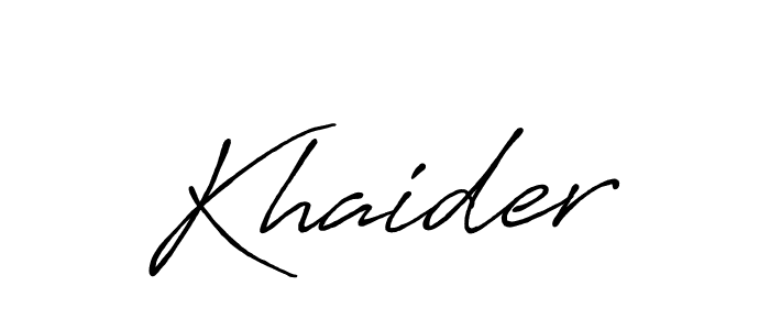 How to make Khaider name signature. Use Antro_Vectra_Bolder style for creating short signs online. This is the latest handwritten sign. Khaider signature style 7 images and pictures png