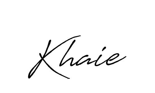 The best way (Antro_Vectra_Bolder) to make a short signature is to pick only two or three words in your name. The name Khaie include a total of six letters. For converting this name. Khaie signature style 7 images and pictures png
