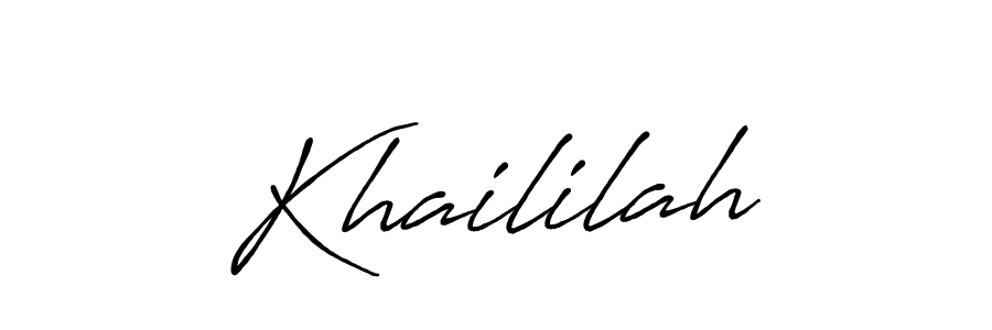 Also we have Khaililah name is the best signature style. Create professional handwritten signature collection using Antro_Vectra_Bolder autograph style. Khaililah signature style 7 images and pictures png