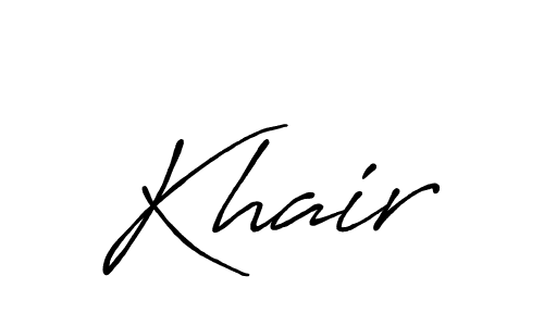 See photos of Khair official signature by Spectra . Check more albums & portfolios. Read reviews & check more about Antro_Vectra_Bolder font. Khair signature style 7 images and pictures png