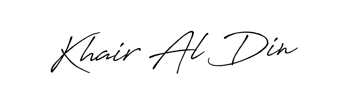 Also You can easily find your signature by using the search form. We will create Khair Al Din name handwritten signature images for you free of cost using Antro_Vectra_Bolder sign style. Khair Al Din signature style 7 images and pictures png