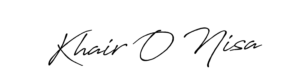 It looks lik you need a new signature style for name Khair O Nisa. Design unique handwritten (Antro_Vectra_Bolder) signature with our free signature maker in just a few clicks. Khair O Nisa signature style 7 images and pictures png