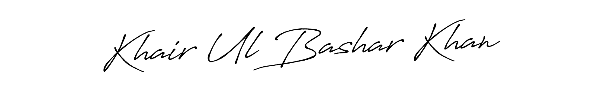 Antro_Vectra_Bolder is a professional signature style that is perfect for those who want to add a touch of class to their signature. It is also a great choice for those who want to make their signature more unique. Get Khair Ul Bashar Khan name to fancy signature for free. Khair Ul Bashar Khan signature style 7 images and pictures png