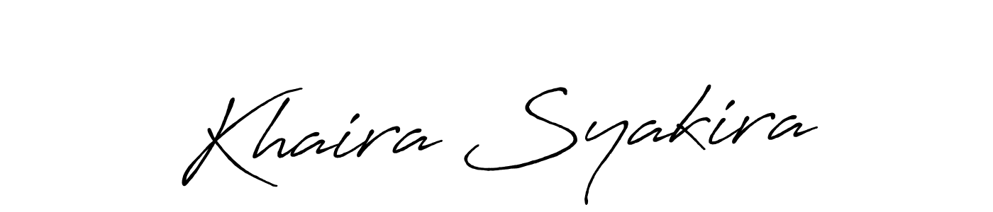 Make a short Khaira Syakira signature style. Manage your documents anywhere anytime using Antro_Vectra_Bolder. Create and add eSignatures, submit forms, share and send files easily. Khaira Syakira signature style 7 images and pictures png
