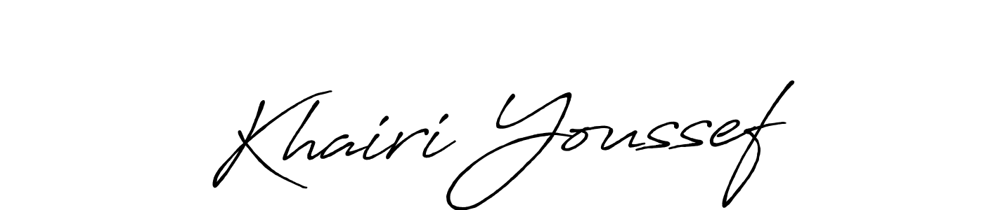 Khairi Youssef stylish signature style. Best Handwritten Sign (Antro_Vectra_Bolder) for my name. Handwritten Signature Collection Ideas for my name Khairi Youssef. Khairi Youssef signature style 7 images and pictures png