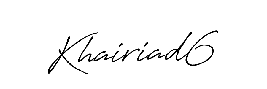 Create a beautiful signature design for name Khairiad6. With this signature (Antro_Vectra_Bolder) fonts, you can make a handwritten signature for free. Khairiad6 signature style 7 images and pictures png