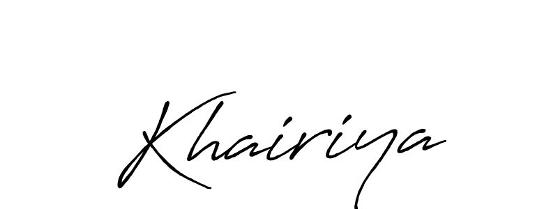 Make a beautiful signature design for name Khairiya. Use this online signature maker to create a handwritten signature for free. Khairiya signature style 7 images and pictures png