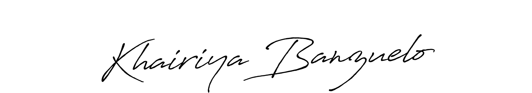 This is the best signature style for the Khairiya Banzuelo name. Also you like these signature font (Antro_Vectra_Bolder). Mix name signature. Khairiya Banzuelo signature style 7 images and pictures png