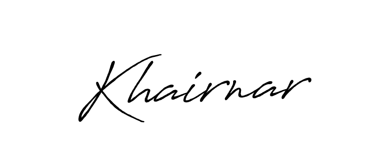 How to make Khairnar name signature. Use Antro_Vectra_Bolder style for creating short signs online. This is the latest handwritten sign. Khairnar signature style 7 images and pictures png