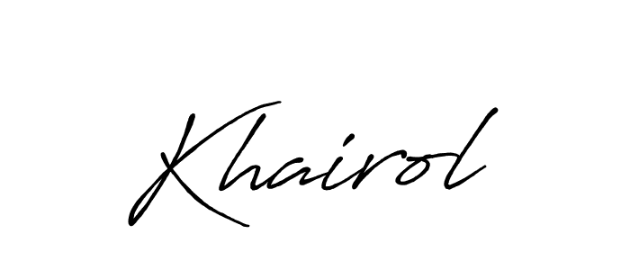 How to Draw Khairol signature style? Antro_Vectra_Bolder is a latest design signature styles for name Khairol. Khairol signature style 7 images and pictures png