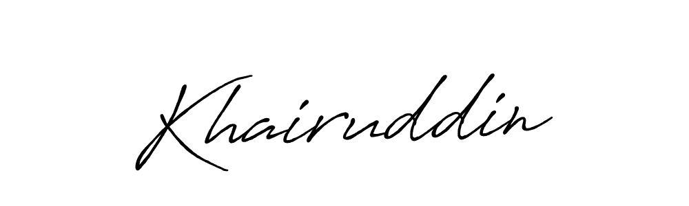 Also we have Khairuddin name is the best signature style. Create professional handwritten signature collection using Antro_Vectra_Bolder autograph style. Khairuddin signature style 7 images and pictures png