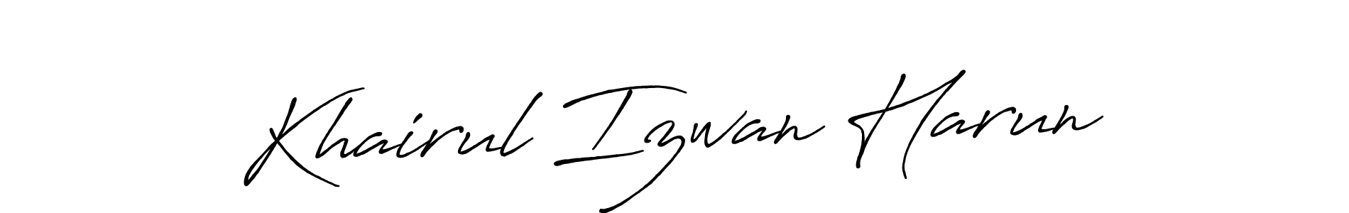 You can use this online signature creator to create a handwritten signature for the name Khairul Izwan Harun. This is the best online autograph maker. Khairul Izwan Harun signature style 7 images and pictures png