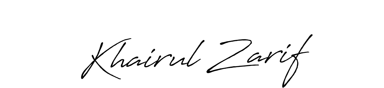 It looks lik you need a new signature style for name Khairul Zarif. Design unique handwritten (Antro_Vectra_Bolder) signature with our free signature maker in just a few clicks. Khairul Zarif signature style 7 images and pictures png