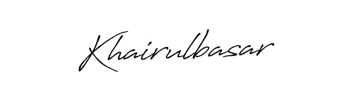 Design your own signature with our free online signature maker. With this signature software, you can create a handwritten (Antro_Vectra_Bolder) signature for name Khairulbasar. Khairulbasar signature style 7 images and pictures png