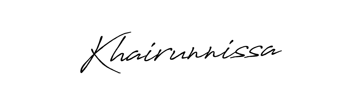 Make a short Khairunnissa signature style. Manage your documents anywhere anytime using Antro_Vectra_Bolder. Create and add eSignatures, submit forms, share and send files easily. Khairunnissa signature style 7 images and pictures png