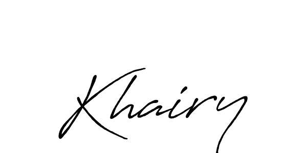 You should practise on your own different ways (Antro_Vectra_Bolder) to write your name (Khairy) in signature. don't let someone else do it for you. Khairy signature style 7 images and pictures png